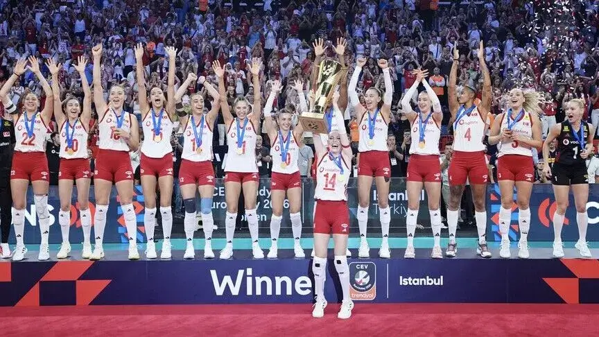 A Milli Kadın Voleybol Takımı, üst üste ikinci kez Avrupa şampiyonu